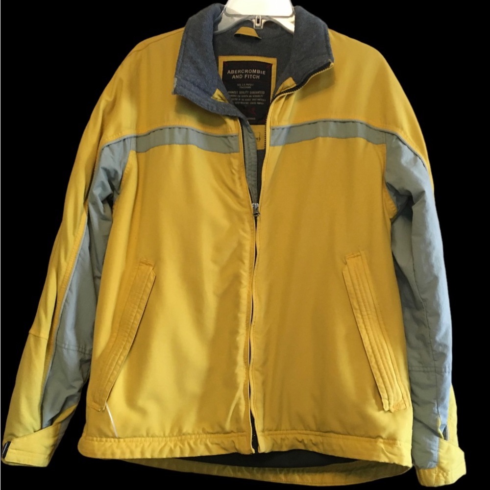 Abercrombie and Fitch men’s size small yellow ski jacket/coat